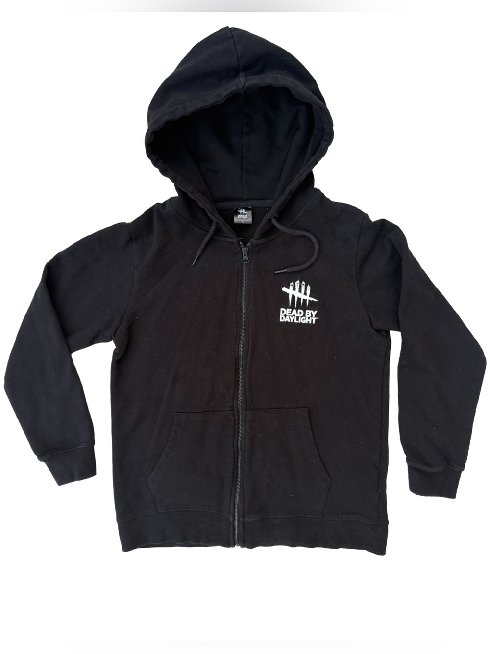 Dead by Daylight The Huntress Zip Up Hoodie Black L EUC Large Mens Japan Import